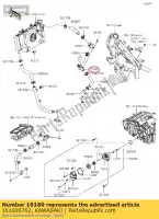 161600762, Kawasaki, Lichaam, thermo., lwr kawasaki ninja ex krt edition b z  a z300 abs 300 ex300 se 300se kle300 versysx , Nieuw