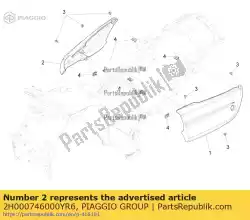 Tutaj możesz zamówić panel boczny lewy. Czerwony od Piaggio Group , z numerem części 2H000746000YR6:
