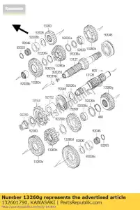 kawasaki 132601790 marcia, uscita 4a, 28t ej650-a1 - Il fondo