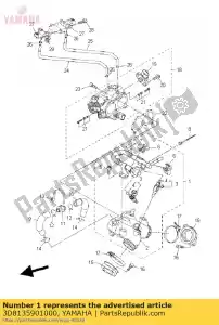 yamaha 3D8135901000 conjunto de junta de carburador - Lado inferior