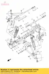 Ici, vous pouvez commander le bras inférieur avant comp. (droite) auprès de Yamaha , avec le numéro de pièce 18P235800133: