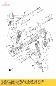 yamaha 18P235800133 bras inférieur avant comp. (droite) - La partie au fond