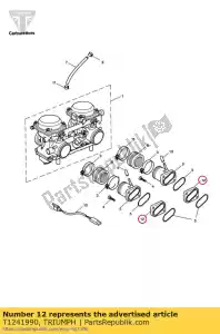 triumph T1241990 insulator assy carb adaptor - Bottom side