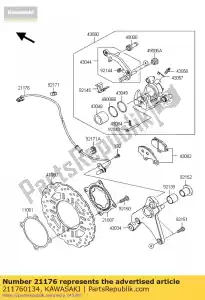 Kawasaki 211760134 sensore, velocità ruota, rr - Il fondo