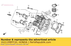 Aqui você pode pedir o isolador, corpo do acelerador em Honda , com o número da peça 16211MBTF20: