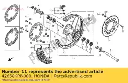 Here you can order the no description available at the moment from Honda, with part number 42650KRN000: