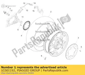 Piaggio Group 1C001192 ruota posteriore 3,75 x 14 