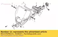 90147KPBJ10, Honda, perno, brida, 6x16 honda crf  r x vt s shadow c2s black spirit c2b l cs m c2 crf250x crf450x vt750sa vt750s 250 450 750 , Nuevo