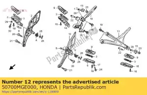 Honda 50700MGE000 titular, l. paso principal - Lado inferior