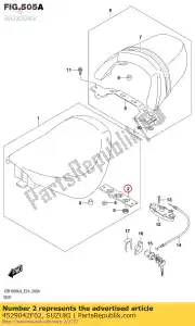 Suzuki 4529042F02 striker,seat lo - Bottom side