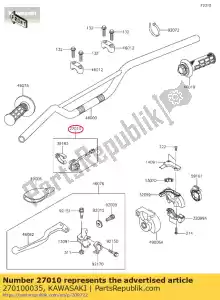 Kawasaki 270100035 interruptor, parada do motor - Lado inferior