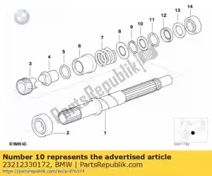 bmw 23212330172 vulring - 17x25x1,90 - Onderkant