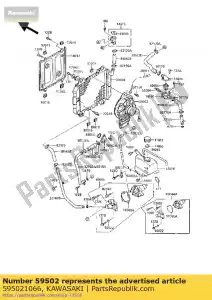 kawasaki 595021066 fan-assy ex250-f2 - Lado inferior