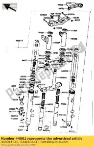 Kawasaki 440011546 widelec przedni - Dół