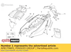 Piaggio Group AP8179805 prawa owiewka tylna. niebieski - Dół