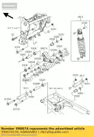 390070159, Kawasaki, Arm-susp, uni trak kawasaki ninja r ex250 k 250r 250 , Nuovo