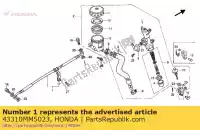 43310MM5023, Honda, koppelings slang hoofdremcilinder achter honda cbr 1000 1987 1988, Nieuw