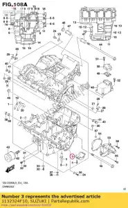 suzuki 1132324F10 separator, olej - Dół