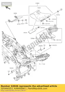 kawasaki 320460353 support-siège, fr bx250aef - La partie au fond