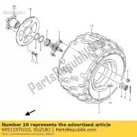 6451107G10, Suzuki, pignon, arrière suzuki lt z400 quadsport limited 400 , Nouveau