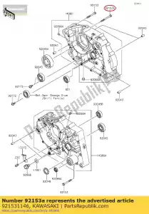 kawasaki 921531146 bolt,6x60 klx125caf - Bottom side