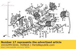 Ici, vous pouvez commander le ensemble carburateur., auprès de Honda , avec le numéro de pièce 16102MY3640: