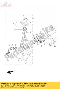 yamaha 3D6E44510000 luchtfilter - Bottom side