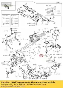 Kawasaki 140930251 capa, mg. interruptor - Lado inferior