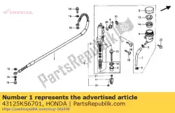 Here you can order the no description available at the moment from Honda, with part number 43125KS6701: