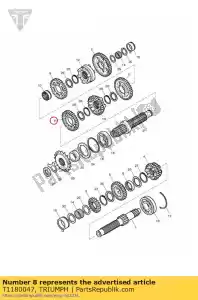 triumph T1180047 versnelling assy 2e uitgang - Onderkant