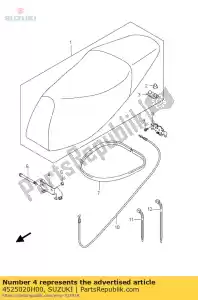 suzuki 4525020H00 bracket, seat t - Bottom side