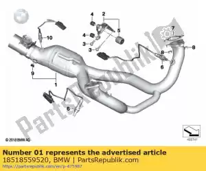 bmw 18518559520 collettore di scarico, cromato - Il fondo