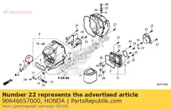 Aqui você pode pedir o grampo, mangueira de ar, 16 mm em Honda , com o número da peça 90646657000: