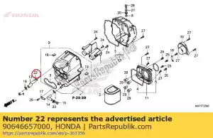 Honda 90646657000 grampo, mangueira de ar, 16 mm - Lado inferior