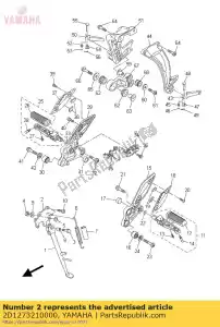 yamaha 2D1273210000 bracket, side stand - Bottom side