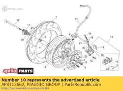 Ici, vous pouvez commander le plaquettes de frein auprès de Piaggio Group , avec le numéro de pièce AP8113662: