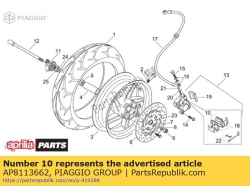 Aprilia AP8113662, Pastilhas de freio, OEM: Aprilia AP8113662