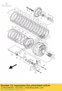 Suzuki 2146206G00 disco, embreagem pré - Lado inferior