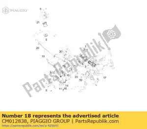 Piaggio Group CM012838 câble de selle - La partie au fond