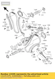 Kawasaki 132351070 guide-comp, fr - La partie au fond