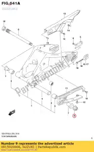 Suzuki 0915920006 écrou - La partie au fond