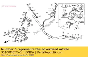 Honda 35100MBTC40 zestaw prze??czników, kombinacja - Dół