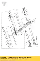 Here you can order the stanchion assy. Lh from Triumph, with part number T2047096: