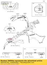 Ici, vous pouvez commander le mark, rr fender, 750 4x4i auprès de Kawasaki , avec le numéro de pièce 560540762: