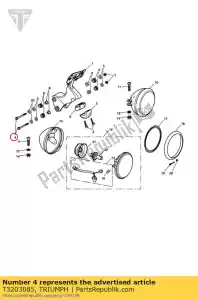 triumph T3203085 bullone, hhf, a cupola, m6x1,0x85, s / s - Il fondo