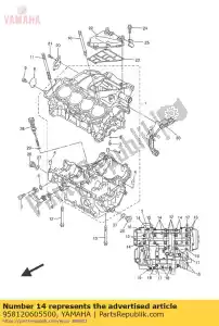 yamaha 958120605500 bullone, flangia - Il fondo