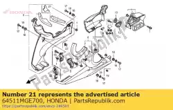 Aqui você pode pedir o tapete, r. Sob o capuz em Honda , com o número da peça 64511MGE700: