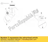 655434, Piaggio Group, Étiquette 125 (chromé) piaggio fly 125 2004 2006 2007 2009, Nouveau