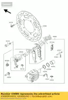 430800044DJ, Kawasaki, caliper-sub-assy, ??fr, lh, b vn900 kawasaki vn 900 2006 2007 2008 2009, Nowy