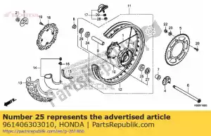 honda 961406303010 lager, radiale kogel, 6303u - Onderkant